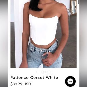 White Fox Boutique White Corset Crop Top